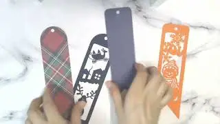 Christmas Paper Cut bookmark Making, How to make bookmarks with cricut fast, DIY Paper Bookmark