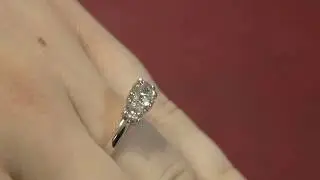 TR1067 Three Stone Diamond Engagement Ring Dublin