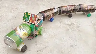 How To Make Longest Train With Pepsi Cane. @Amit Inventor @MNda Tv