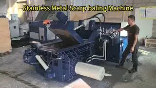 Scrap Metal Stainless Baling Machine#stainless #scrapmetal #metal #balingmachine #baler