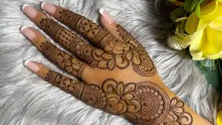  Backhand Mehendi Design Tutorial  #hennatutorial #mehendi #mehndidesign #backhandmehndi #hennaart 