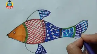 Easy fish drawing tricks 🐟 @little_learning_hub_yt 