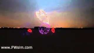 simulation artifice sur musique de Witney Houston