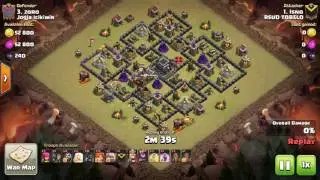 PART 6 GOWIVA coc attack war th 9 composion strategy 100% golem wizard valkyrie