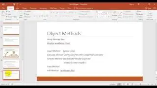Excel VBA   Object Methods