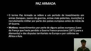 Aula de história: A Europa antes da primeira guerra mundial