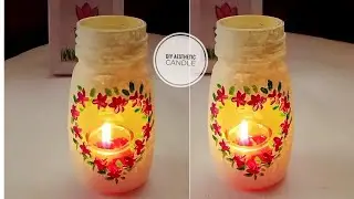 Diy Aesthetic candle.  🌷✨|| Creative sumaiya  ||