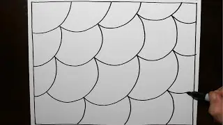 Amazing 3D Zentangle Pattern | Easy Office Doodle / Spiral Drawing / Satisfying and Relaxing Art