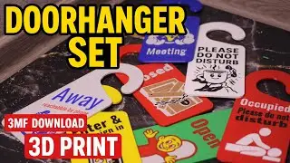 Mastering Your Business Day 💼 | 3D Printable Doorhanger Set (STL + 3MF)
