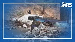 California's intense winter storms turned some roads into rivers of mud