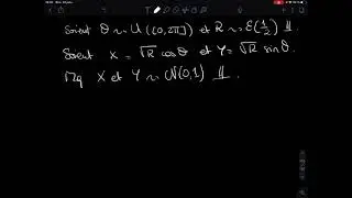 Démonstration de la version cartésienne de Box-Müller (simulation de gaussiennes)