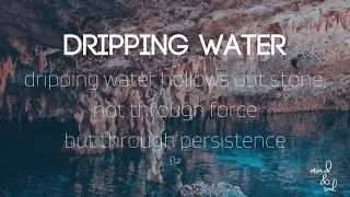 Dripping Water in Cave with Echo - Nature Sound White Noise (meditate, relax, focus, study, sleep)