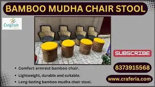 Bamboo Chair cane stool for cafe restaurants, Outdoor furniture  wholesale price market in Delhi