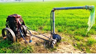 6hp डीजल इंजन के साथ बनाया पानी का देसी जुगाड #farming #travelblog #farming 