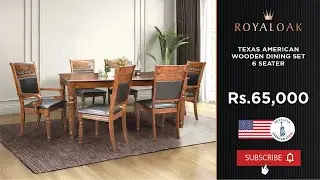 Royaloak | Texas American Wooden Dining Set 6 Seater