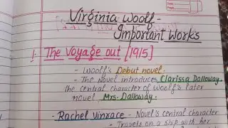 Part-2 Virginia Woolf | Important Works | Master Cadre English | UGCNET English