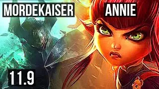 MORDEKAISER vs ANNIE (MID) | 7 solo kills, 14/2/6, Legendary | TR Grandmaster | v11.9