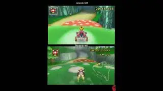 Mario Kart Wii - Comparison - mario kart 7 - ( mushroom gorge)