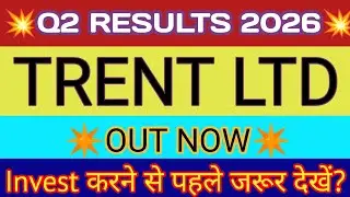 Trent Q2 Results 2025 🔴 Trent Results Today 🔴 Trent Share Latest News 🔴 Trent Ltd Share Analysis