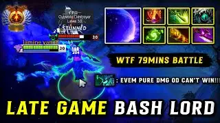 WTF 79MINS BATTLE | EPIC LATE GAME Faceless Void With Magic Lamp Neutral Item Vs. Pure Damage OD