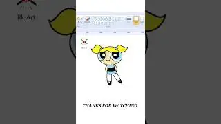 Bubbles | The Powerpuff girl drawing ms mspaint || #bubbles #powerpuffgirls #drawing #ms #mspaint