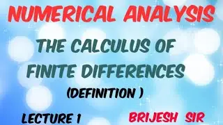 The calculus of finite difference in numerical analysis