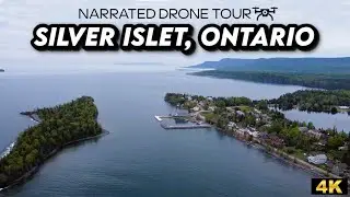 🌊 Aerial Serenity: Discover Silver Islet, Ontario in 4K 🌲