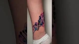 Акварельное ДНК 🧬 #tattoo #tattooartist #татумастер #tattoolover #artishoktattoo #тату #татумосква