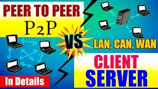 Peer to Peer vs Client Server Network in Hindi | P2P Network & Server Network - Full Class