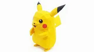 How to make Pikachu with paper | Pok&eacute;mon DIY 3D Paper craft