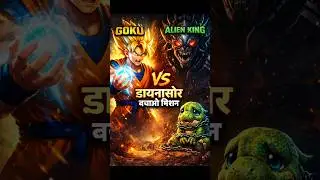Goku vs Alien King | Goku Saves Dinosaur Child | Emotional Action Story 4K Hindi #ai #goku #shorts