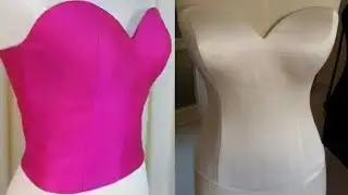 Easy Way to Sew a Tube Crop Top with Princess Bustier/ Free Hand