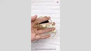 Custom Name Hoop Earrings For Women