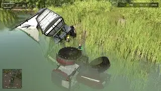 Причіп у річці 😱 Farming Simulator 25