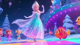 Elsa & Fish Dancing Step Counting 🔢💃 Fun Learning for Kids 🎶