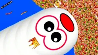 Cacing putih yang rakus menjadi peringkat 1 Dunia //WORMS ZONE BEST GAME PLAY PART 148