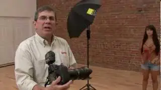 Démonstration de l'ensemble de parapluie pour flash portatif Nikon