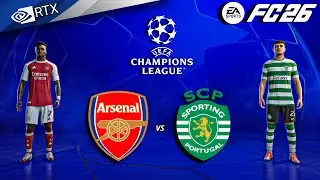 FC 26 - Arsenal vs Sporting Ft. Gyokeres, Suarez | UEFA Champions League Full Match | PC™ [4K60]