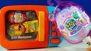 Just Like Home Microwave Toys with Surprise Eggs & Toys for Children
