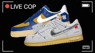 LIVE COP UNDEFEATED NIKE DUNK LOW & OFF WHITE DUNK THE 50