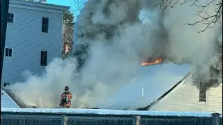 Fire burns through the roof of vacant Biddeford, Maine, motel