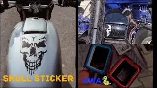 skull sticker/ nwa🐍/ tractor silencer in splendor/@rohit_deshwalofficial @lovedeepguraya1313
