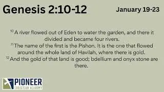 Gen. 2:10-12 (Jan. 23)