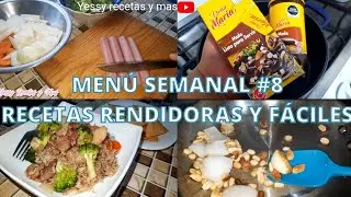 ‼️MENÚ SEMANAL #8 LAS MEJORES 2 RECETAS, FÁCILES Y RENDIDORAS @YessyRecetas #like #recetas