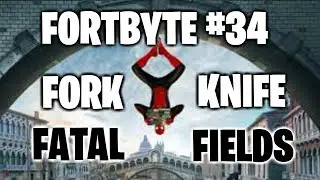 Fortbyte 34 found between a fork and  knife - Fortbyte 34 location