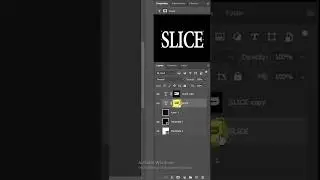Sliced Text Effect in Photoshop | #short #tutorial  | #photoshop