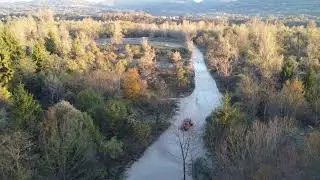 Il Piave dopo abbondanti precipitazioni