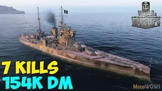 World of WarShips | Queen Elizabeth | 7 KILLS | 154K Damage - Replay Gameplay 4K 60 fps