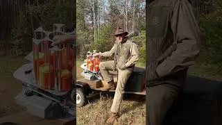 Restoring an old trailer into a skeet shooting battle wagon. Atlas Traps skeet thrower.