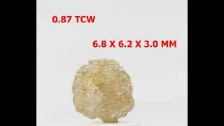 RARE DIAMOND 0.87CT ORANGE YELLOW COLOR NATURAL CIRCULAR DISC SHAPE FOR GIFT
